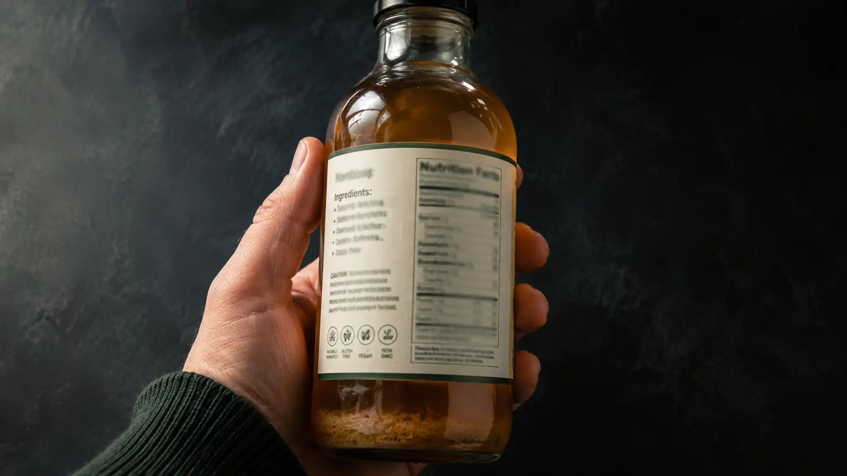 How to read a kombucha label — ingredient list and nutrition panel, KombuchaSG